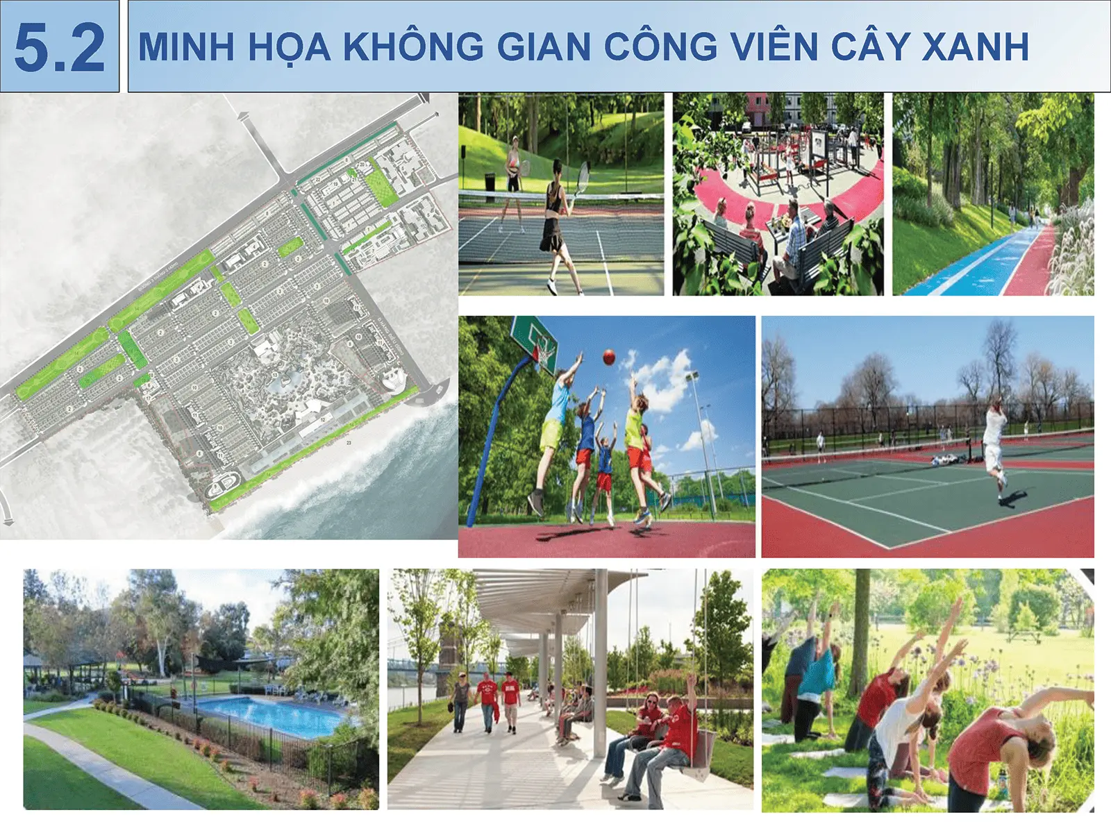 Công viên cây xanh trong dự án Khu đô thị Sun Group Vũng Tàu mang lại không gian sống xanh, hiện đại.