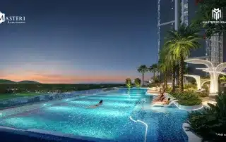 Trải nghiệm thư giãn tuyệt vời tại hồ bơi resort của Masteri Rivera Đà Nẵng.